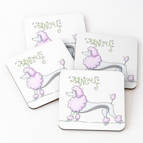 Item preview, Fancy Pooch - Hand Drawn Pink Poodle designed and sold by AJPrettyObscene.