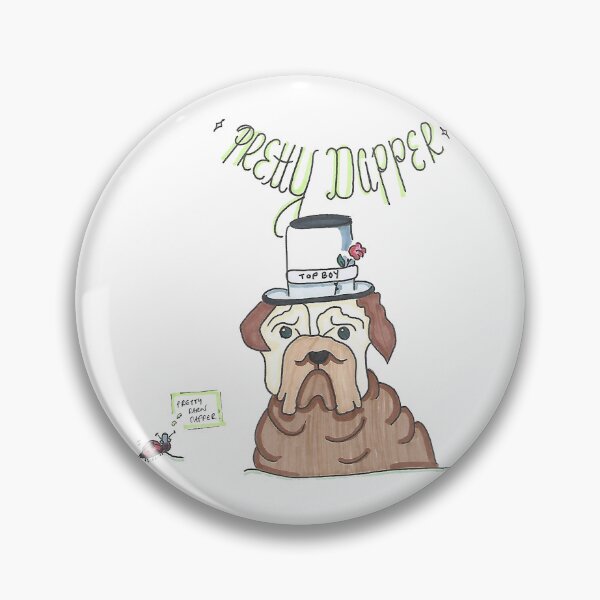 Item preview, Dapper Dog - Hand Drawn Bulldog In Top Hat designed and sold by AJPrettyObscene.
