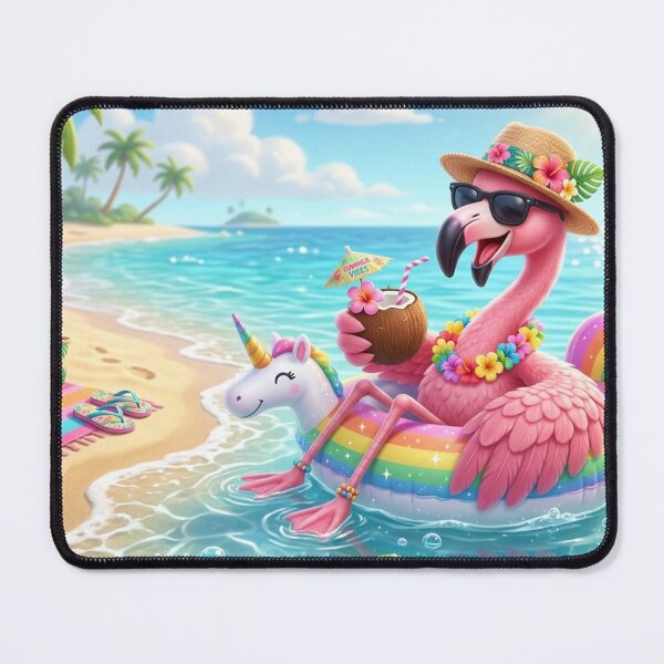 Item preview, Cute Cartoon Pink Flamingo - Adorable Magical Tropical Holiday designed and sold by MemoMetaverse.