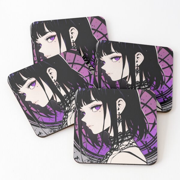 Item preview, Gothic Anime Waifu Purple Eyes Art designed and sold by AnimDream .
