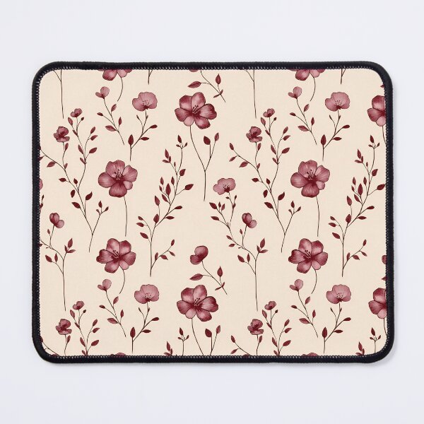 Item preview, Minimalist Floral Embroidery Phone Case for Mom | Elegant Botanical Line Art Journal for Students | Vintage Burgundy Flower Blanket for Grandma | Delicate Stitched Petal Tote Bag for Nurse designed and sold by VivaFy.