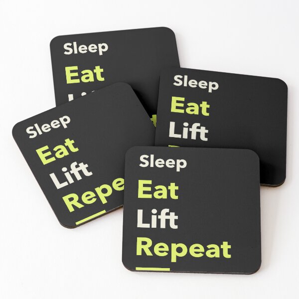 Item preview, Sleep Eat Lift Repeat Gym Workout Motivation designed and sold by Worn & Witty.