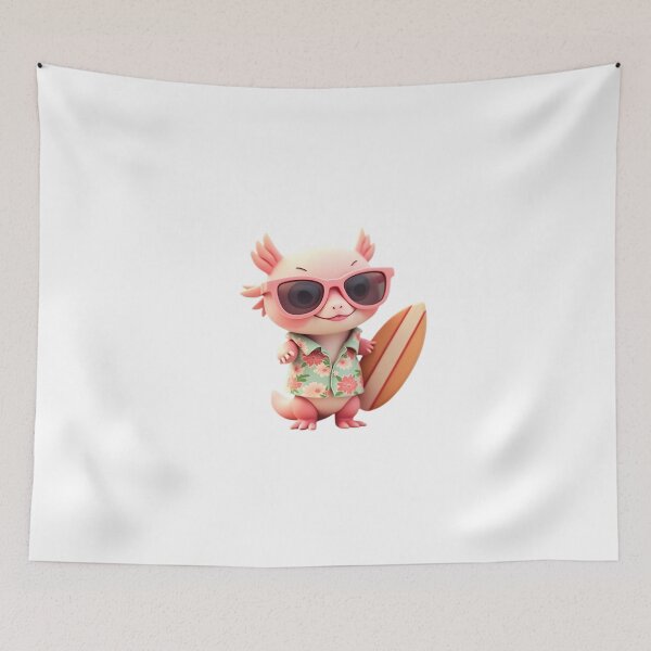 Item preview, Cool Axolotl Surfer with Sunglasses designed and sold by Luna-Flow.