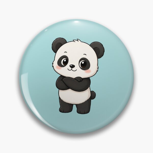 Item preview, Cute Panda Bear Cartoon Standing Crossed Arms designed and sold by Seculinator.