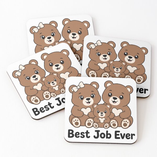 Item preview, Bear Family Best Job Ever Cute Parent Gift designed and sold by Niles Wild.