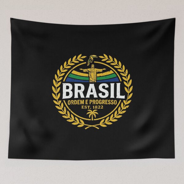 Item preview, Vintage Brasil Ordem e Progresso Christ Redeemer Graphic designed and sold by crouchingpixel.