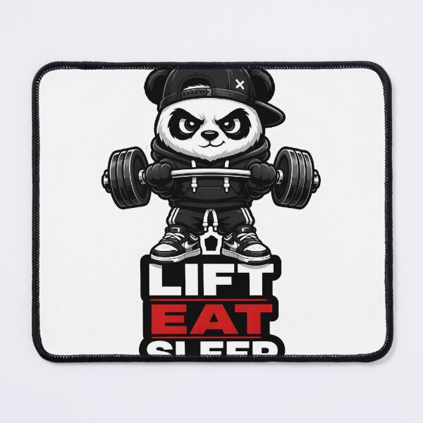 Item preview, Lift, Eat, Sleep Panda – Funny Weightlifting Gym Design designed and sold by Aesthicer.