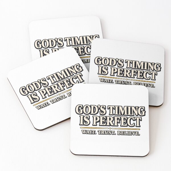 Item preview, God’s Timing Is Perfect Christian Design - Wait Trust Believe Faith Encouragement designed and sold by For His  Glory.