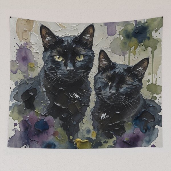 Item preview, Certified Cat Mom Black Cats Watercolor Art designed and sold by Pioneer Spirit Market.
