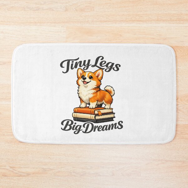 Item preview, Tiny Legs Big Dreams – Inspirational Corgi Book Lover Design designed and sold by builtforyou.