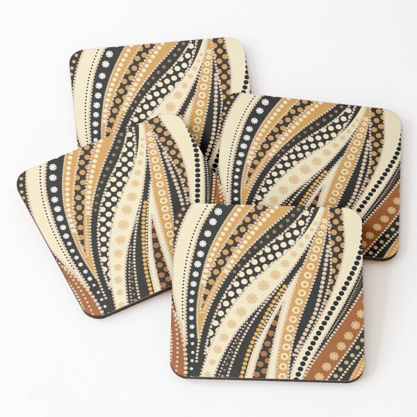 Item preview, Aboriginal Dot Painting Bedding Set Path Of Ancestors Sand designed and sold by AboriginalartVI.