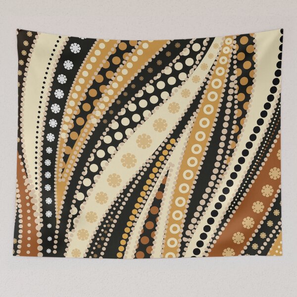 Item preview, Aboriginal Dot Painting Bedding Set Path Of Ancestors Sand designed and sold by AboriginalartVI.