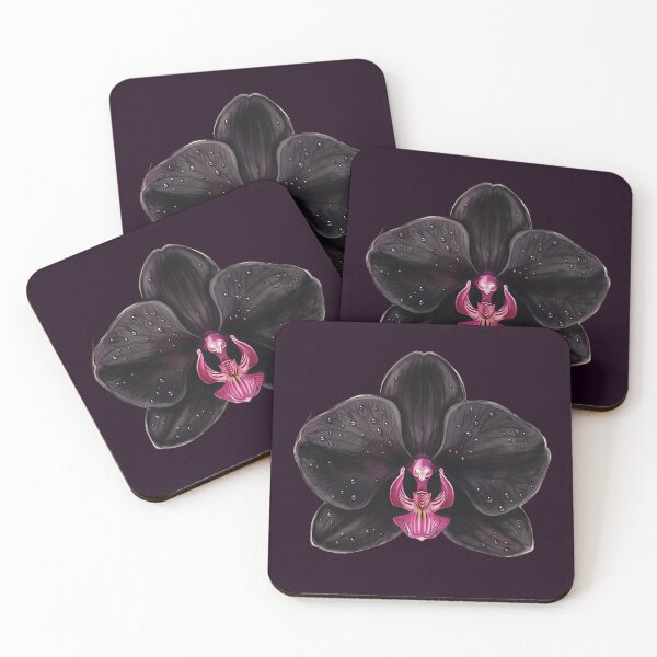 Item preview, Gothic Orchid Flower Moody Botanical Illustration designed and sold by LinaValearte.