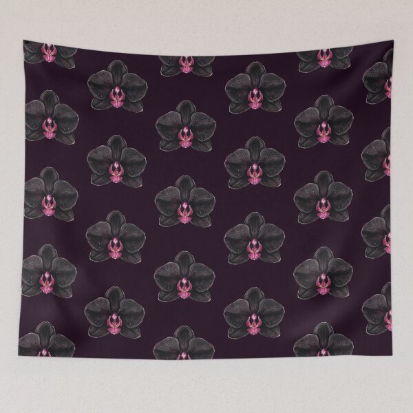 Item preview, Gothic Orchid Flower Moody Botanical Illustration designed and sold by LinaValearte.
