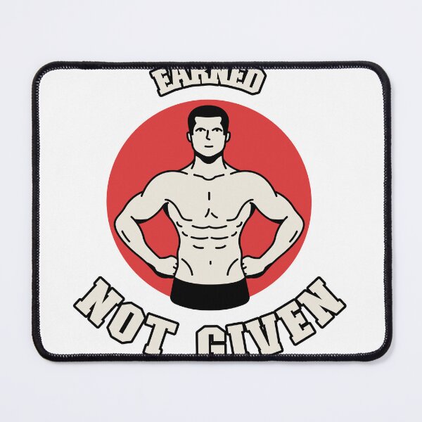 Item preview, Earned Not Given Bodybuilder Gym Motivation designed and sold by Worn & Witty.