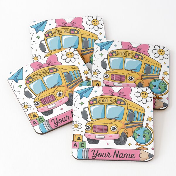Item preview, Cute School Bus Custom Name Back To School T-Shirt designed and sold by Color World.