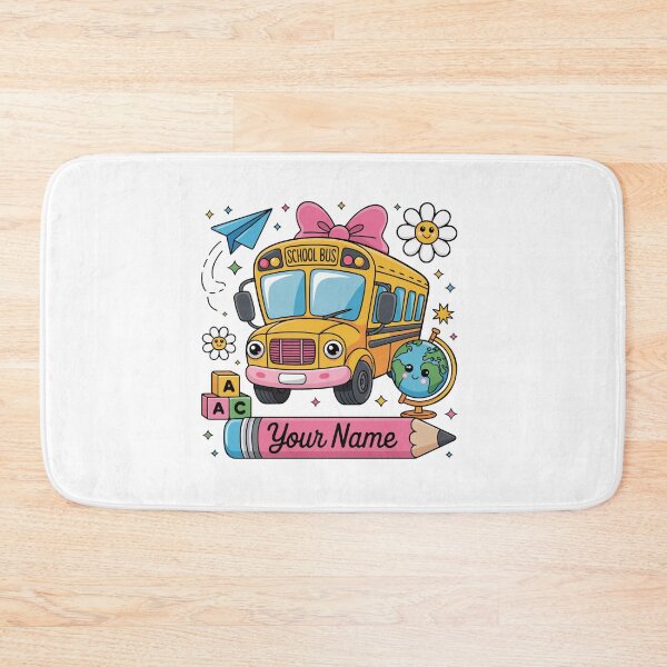 Item preview, Cute School Bus Custom Name Back To School T-Shirt designed and sold by Color World.