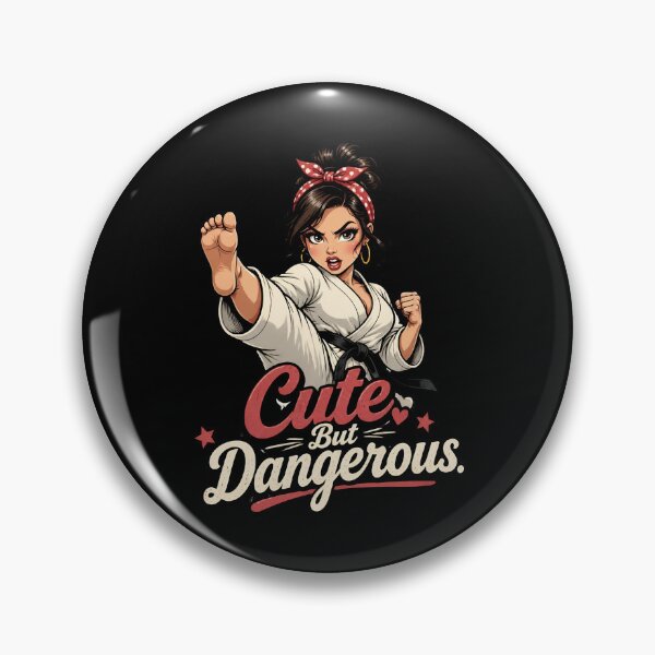 Item preview,  "Cute But Dangerous" – Retro Karate Girl  designed and sold by MusesWhispers.