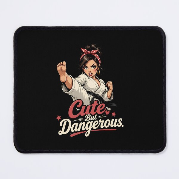 Item preview,  "Cute But Dangerous" – Retro Karate Girl  designed and sold by MusesWhispers.
