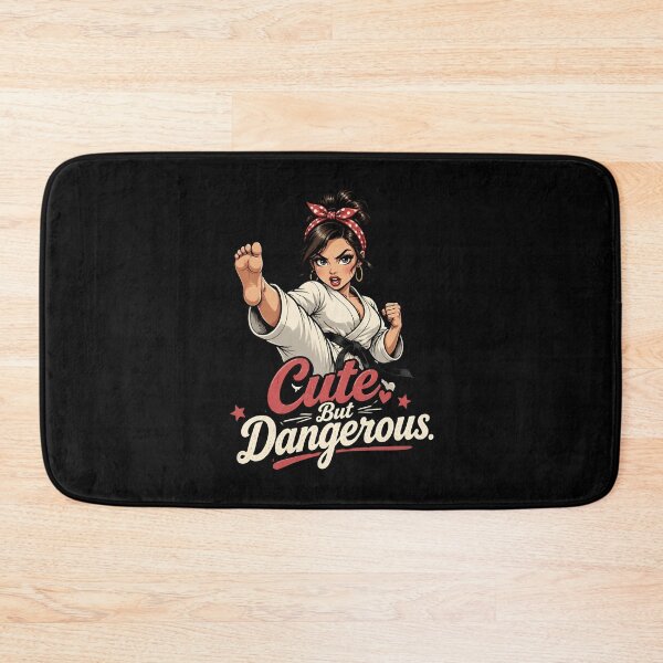 Item preview,  "Cute But Dangerous" – Retro Karate Girl  designed and sold by MusesWhispers.
