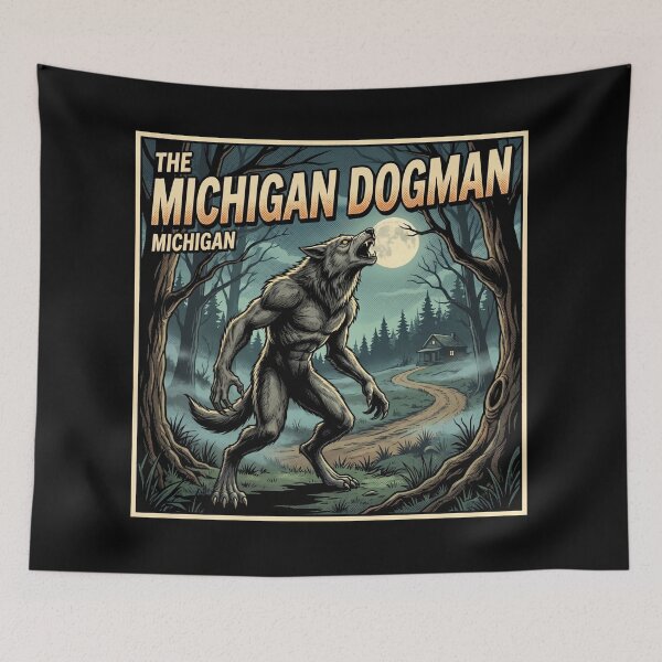 Item preview, Michigan Dogman Cryptid – Horror Comic Art Design designed and sold by redsharkuk.