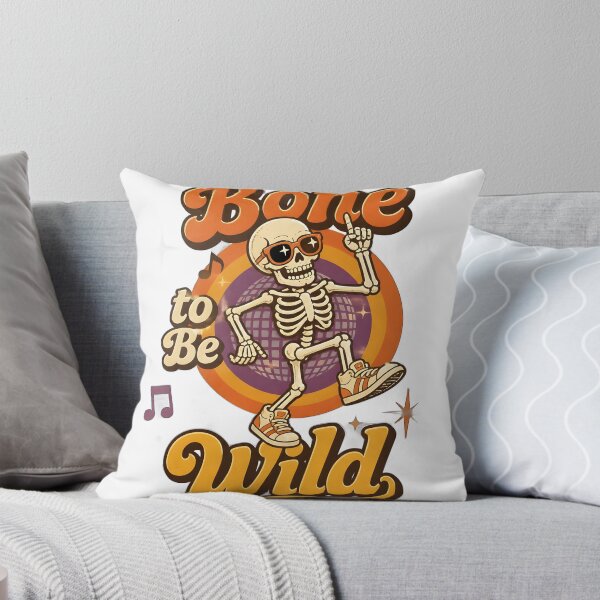 Item preview, Bone to Be Wild – Retro Dancing Skeleton Halloween Design | Funny Vintage Spooky Graphic designed and sold by ColorClouds.