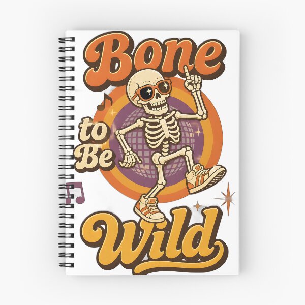 Item preview, Bone to Be Wild – Retro Dancing Skeleton Halloween Design | Funny Vintage Spooky Graphic designed and sold by ColorClouds.