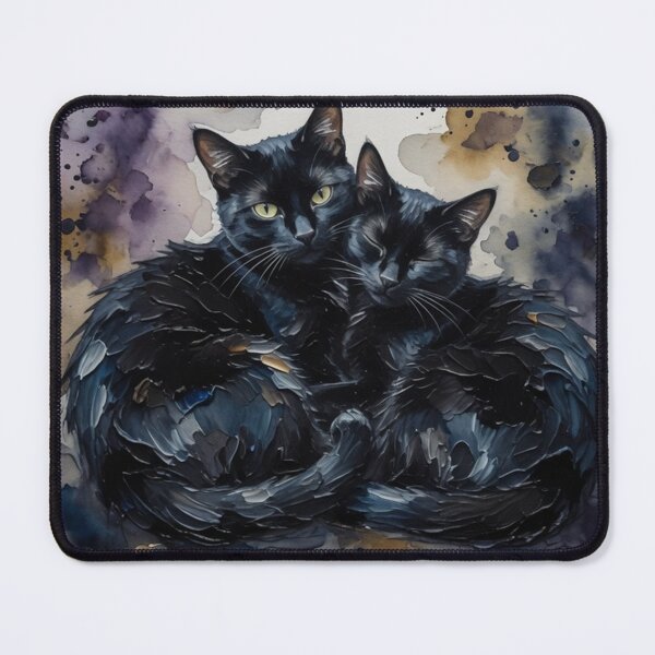Item preview, Certified Cat Mom Black Cats Watercolor Art designed and sold by Pioneer Spirit Market.