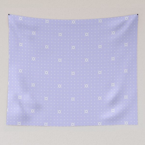 Item preview, Periwinkle & white micro polka dot flowers designed and sold by Mint + Midnight.