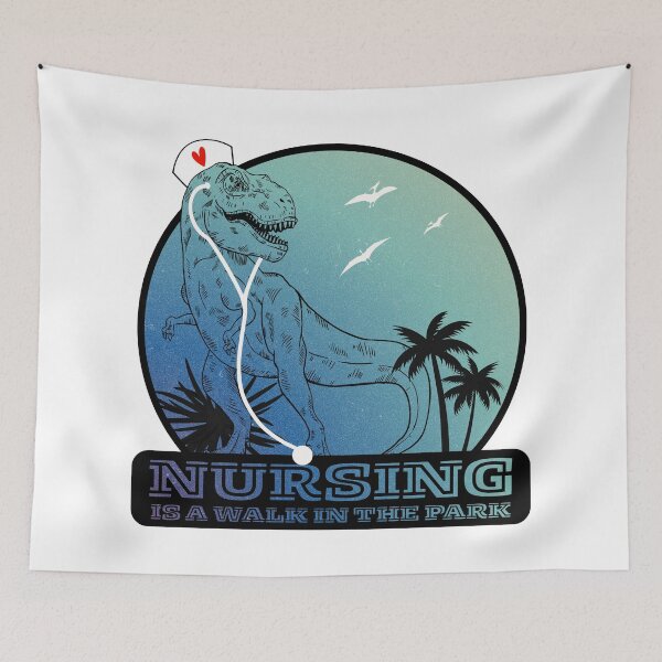 Item preview, Nurse Life Humor - Nursing Is A Walk In The Park designed and sold by SaltedBeachPaperie.