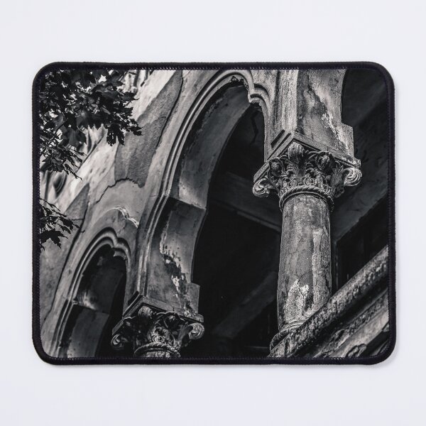 Item preview, Crumbling Historic Columns — Black and White Urban Decay designed and sold by Rabee Khalil Photography.
