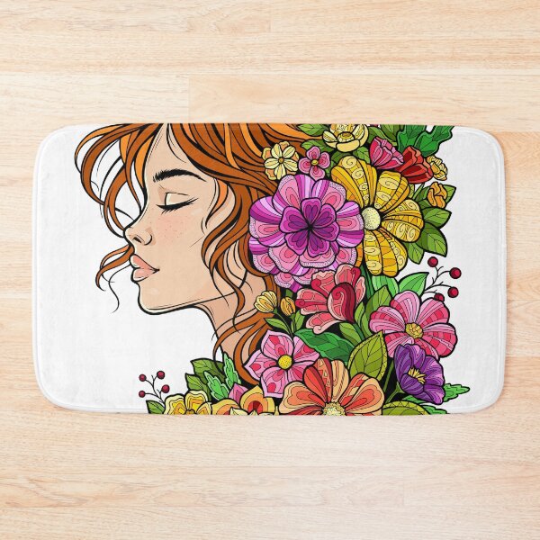 Item preview, Portrait of a girl with flowers designed and sold by Alla Gill.