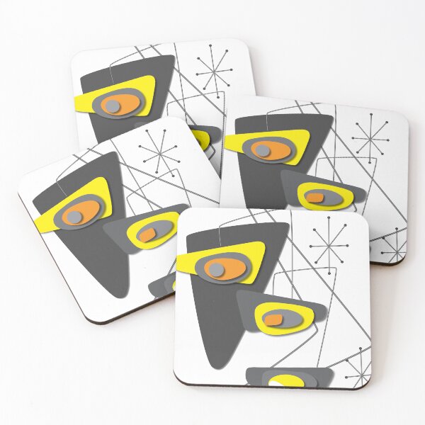 Item preview, Mid-Century Modern Abstract Face Retro Geometric Art designed and sold by TatinkaArtskill.