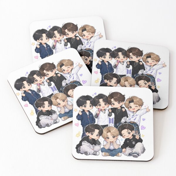 Item preview, BTS Chibi Fan Art | Cute Bangtan Chibi Characters | K-Pop ARMY Artwork designed and sold by Sandra2913.