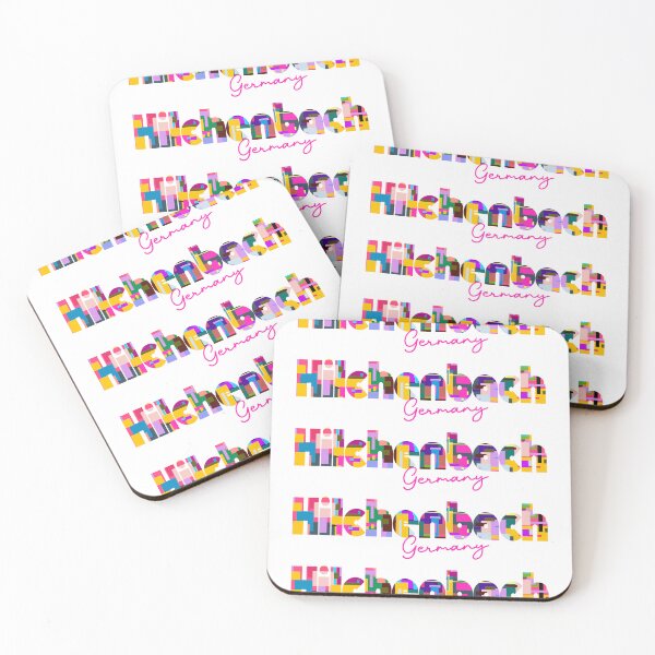 Item preview, Hilchenbach, Germany, Vibrant Abstract City Typography Art designed and sold by Wanderful-roads.