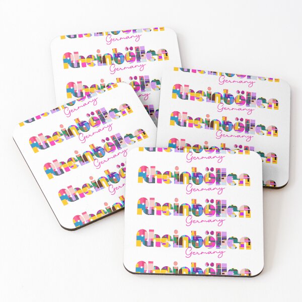 Item preview, Rheinböllen, Germany, Vibrant Abstract City Typography Art designed and sold by Wanderful-roads.
