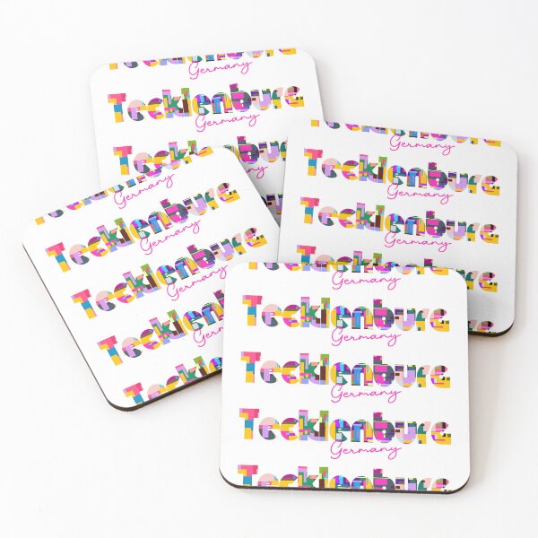Item preview, Tecklenburg, Germany, Vibrant Abstract City Typography Art designed and sold by Wanderful-roads.
