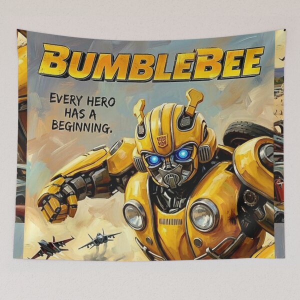 Item preview, Bumblebee Retro Sci-Fi Action Movie Art Poster designed and sold by Art's Diner.