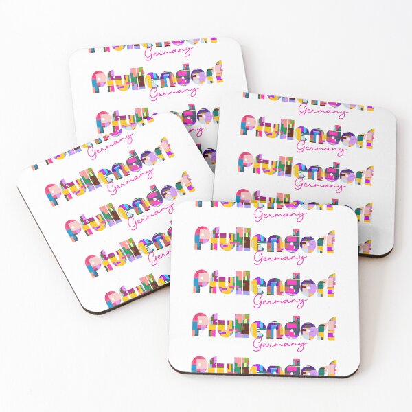 Item preview, Pfullendorf, Germany, Vibrant Abstract City Typography Art designed and sold by Wanderful-roads.