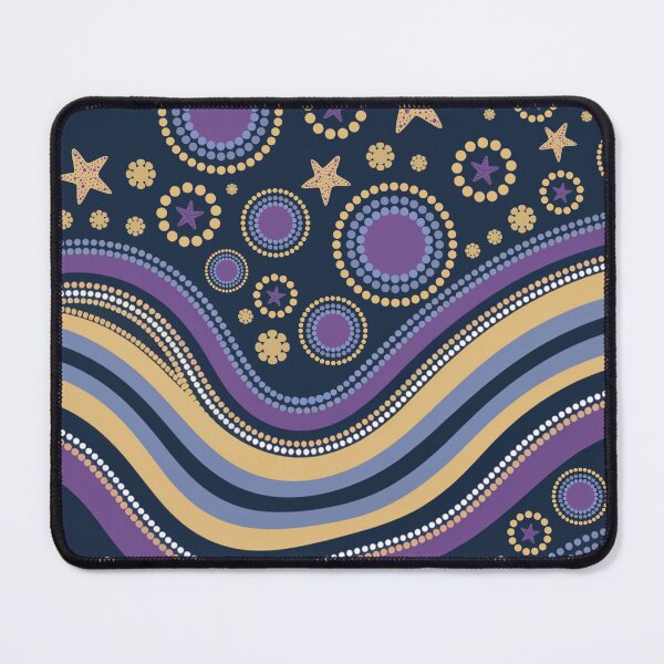 Item preview, Aboriginal Dot Painting Bedding Set Ocean Spirits Blue Purple Urban designed and sold by AboriginalartVI.