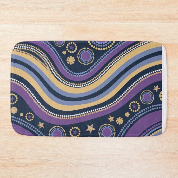 Item preview, Aboriginal Dot Painting Bedding Set Ocean Spirits Blue Purple Urban designed and sold by AboriginalartVI.