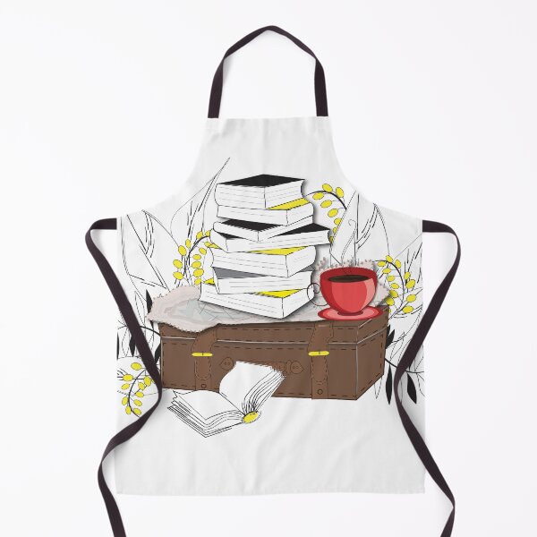 Item preview, Cozy Book Stack with Autumn Leaves and Coffee designed and sold by TatinkaArtskill.