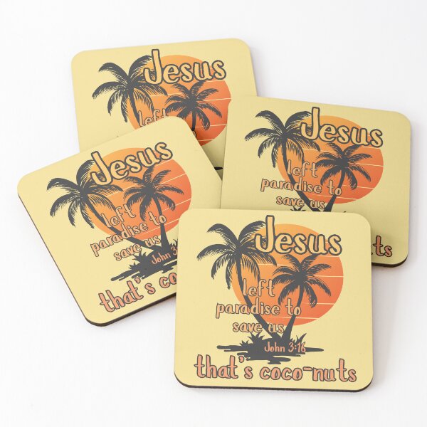 Item preview, That's Coconuts Jesus Saves John 3:16 Love Co Co Nuts Tropical Beach Summer  designed and sold by Forevermore.