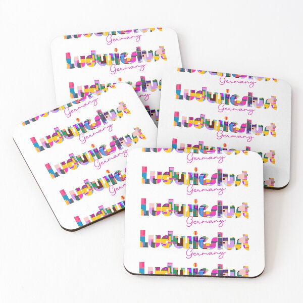 Item preview, Ludwigslust, Germany, Vibrant Abstract City Typography Art designed and sold by Wanderful-roads.