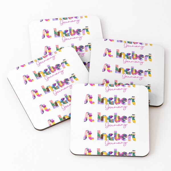 Item preview, St. Ingbert, Germany, Vibrant Abstract City Typography Art designed and sold by Wanderful-roads.
