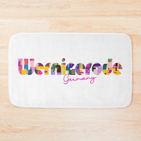 Item preview, Wernigerode, Germany, Vibrant Abstract City Typography Art designed and sold by Wanderful-roads.