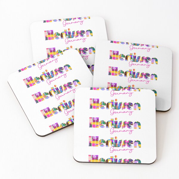 Item preview, Illertissen, Germany, Vibrant Abstract City Typography Art designed and sold by Wanderful-roads.