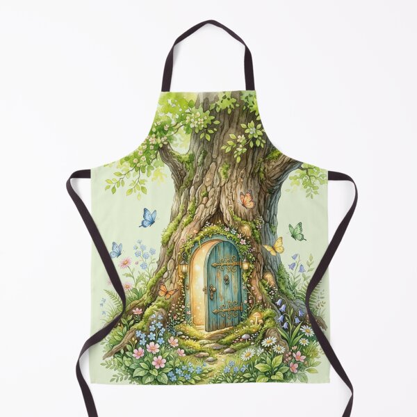 Item preview, Spring Fairy Door Watercolor Cottagecore Art designed and sold by CalmCapy Co.