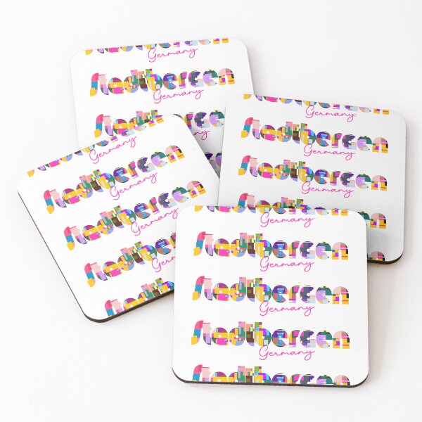 Item preview, Stadtbergen, Germany, Vibrant Abstract City Typography Art designed and sold by Wanderful-roads.