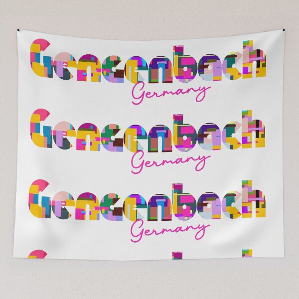 Item preview, Gengenbach, Germany, Vibrant Abstract City Typography Art designed and sold by Wanderful-roads.